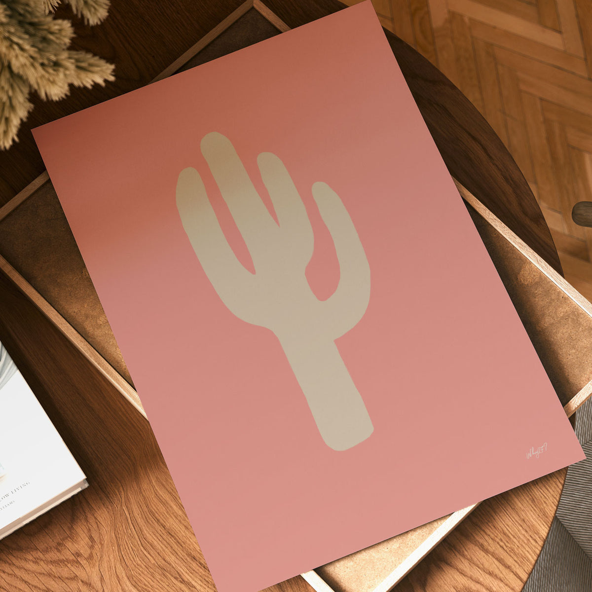 Pink Cactus Poster