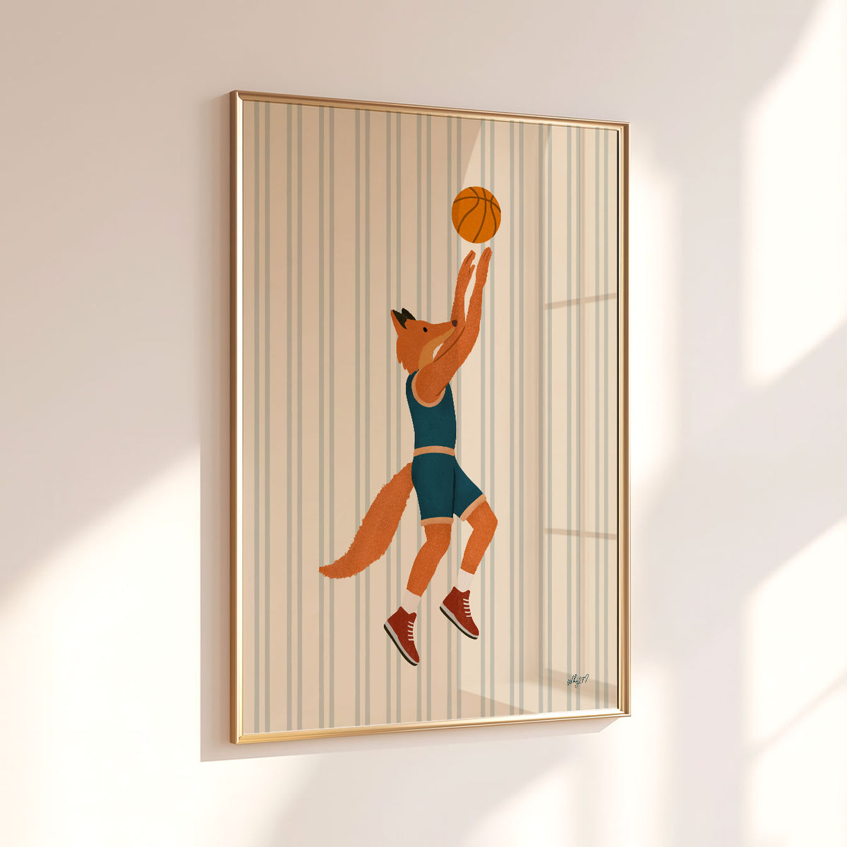 Basketball Fox Poster