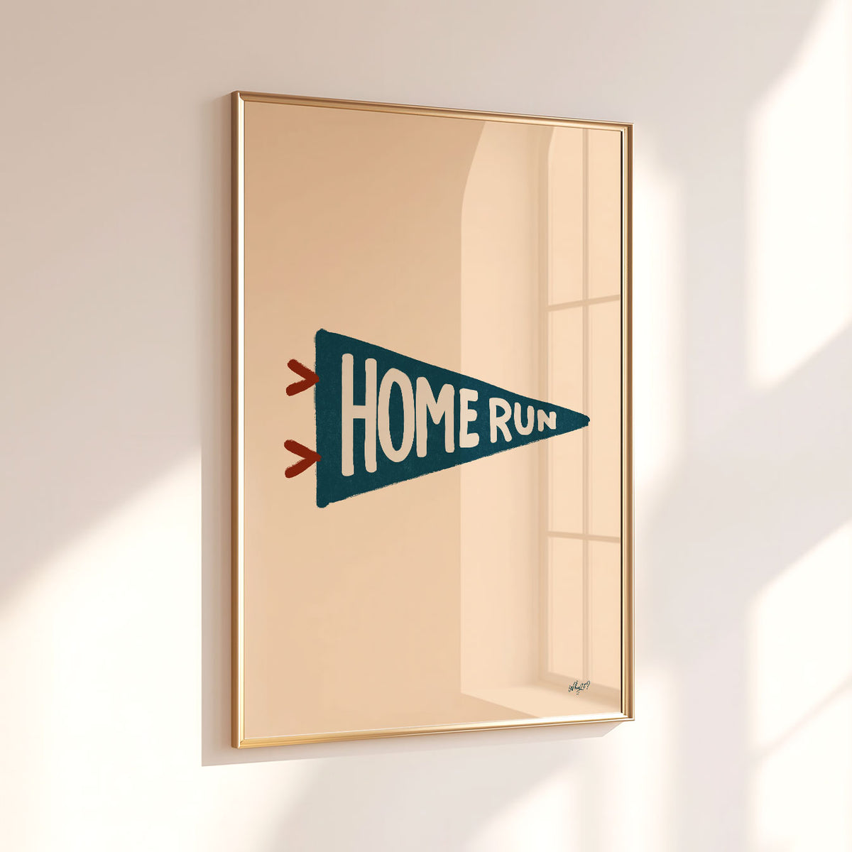 Home Run Flag Poster