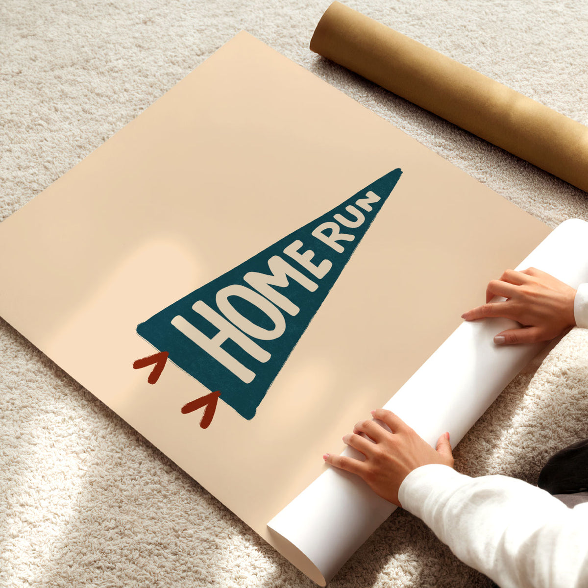 Home Run Flag Poster