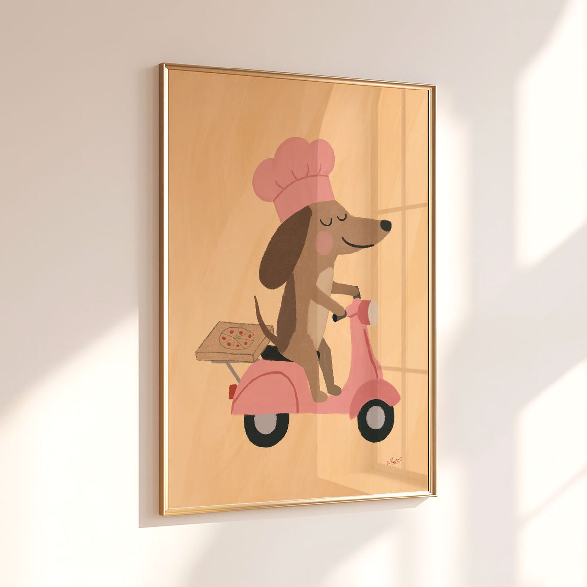 Delivery Chef Dog Poster