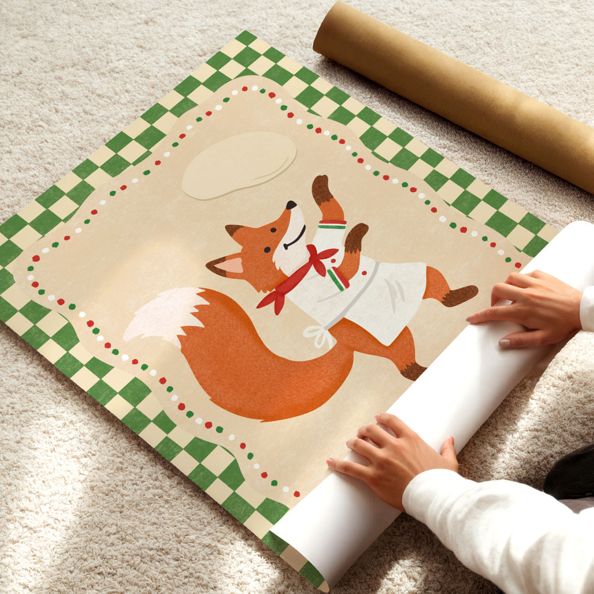 Pizza Chef Fox Poster