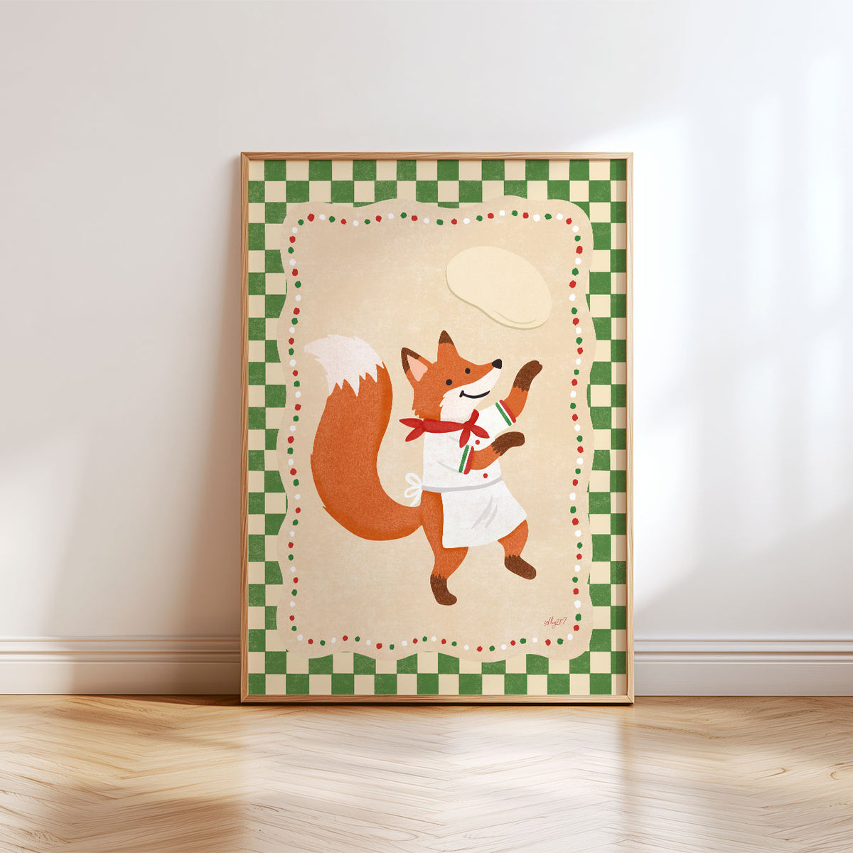 Pizza Chef Fox Poster