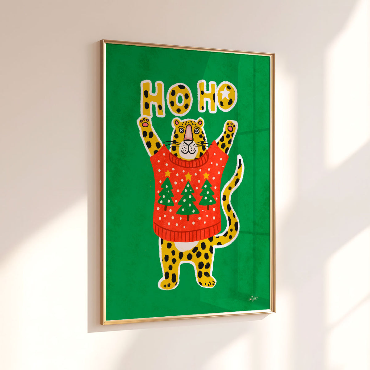 Ho Ho Leopard Poster