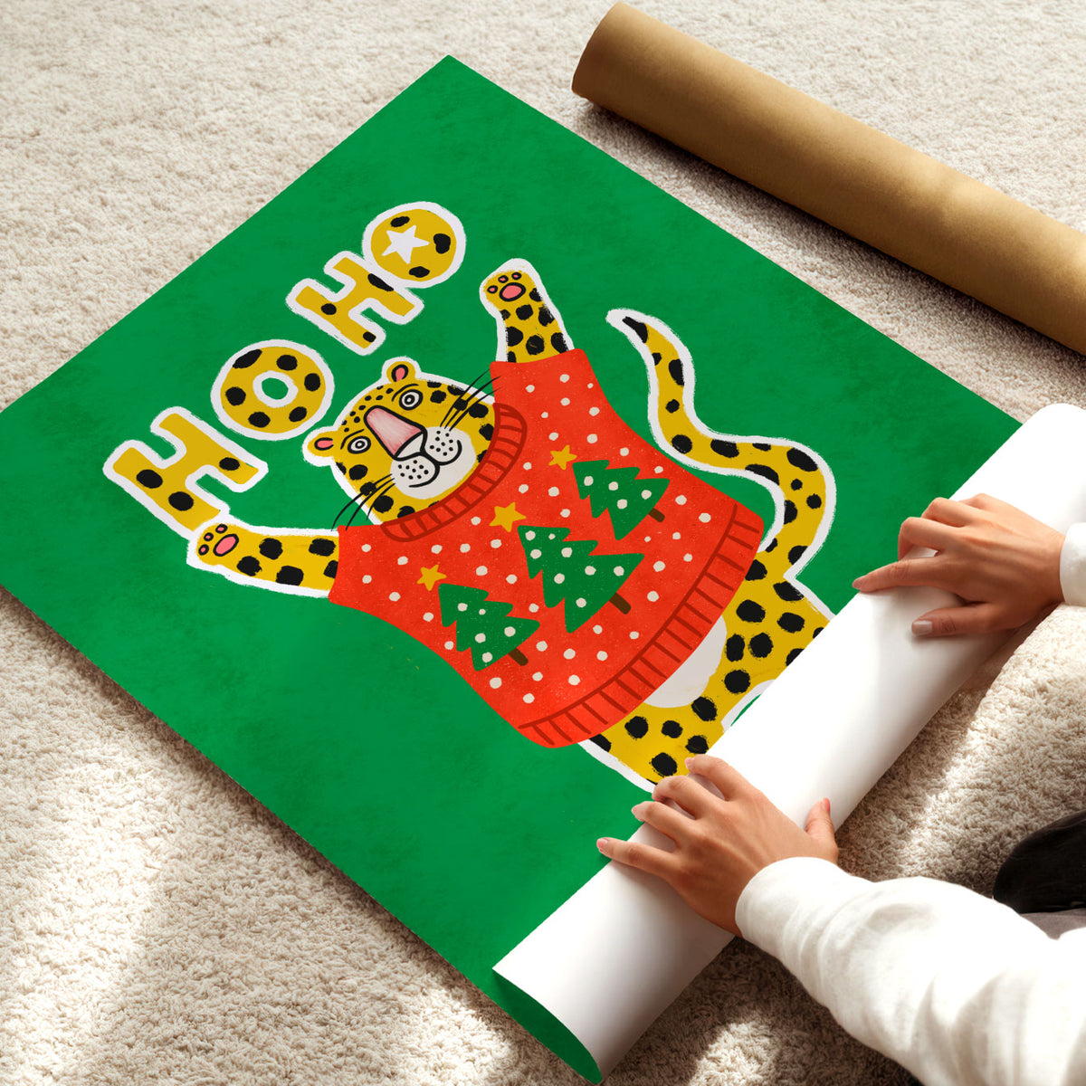 Ho Ho Leopard Poster