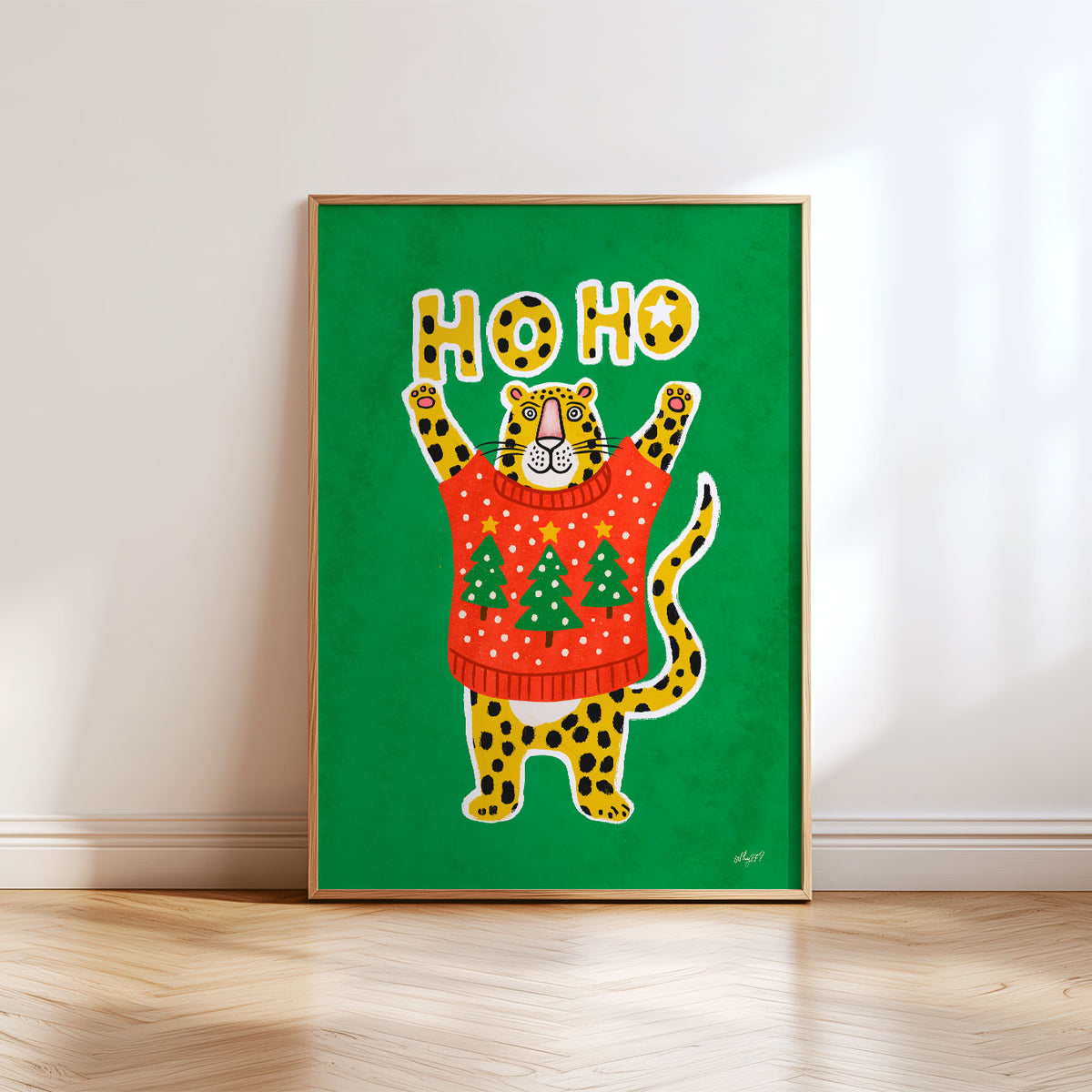 Ho Ho Leopard Poster
