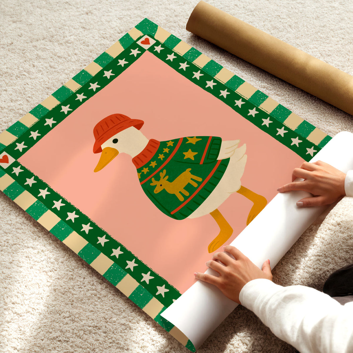 Christmas Duck Poster