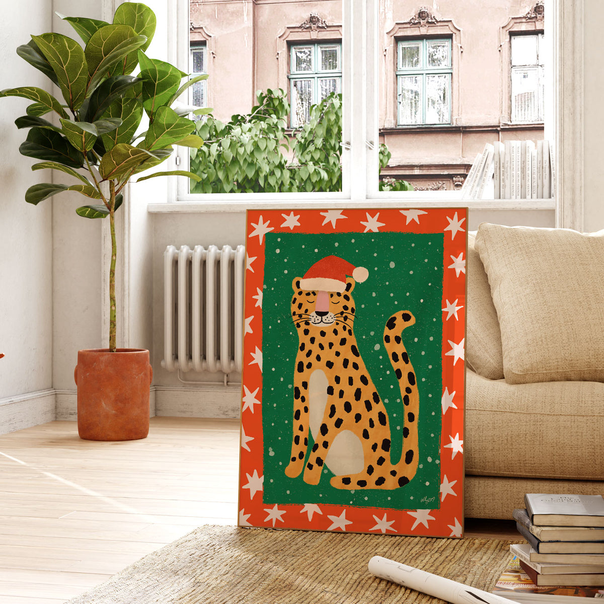 Christmas Tiger Poster