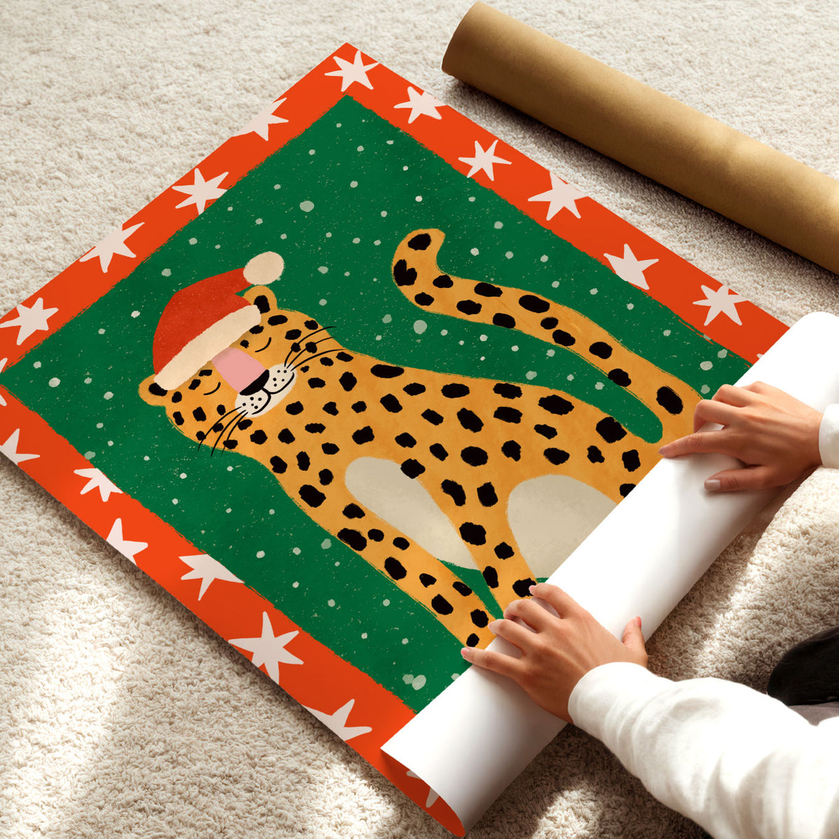 Christmas Tiger Poster