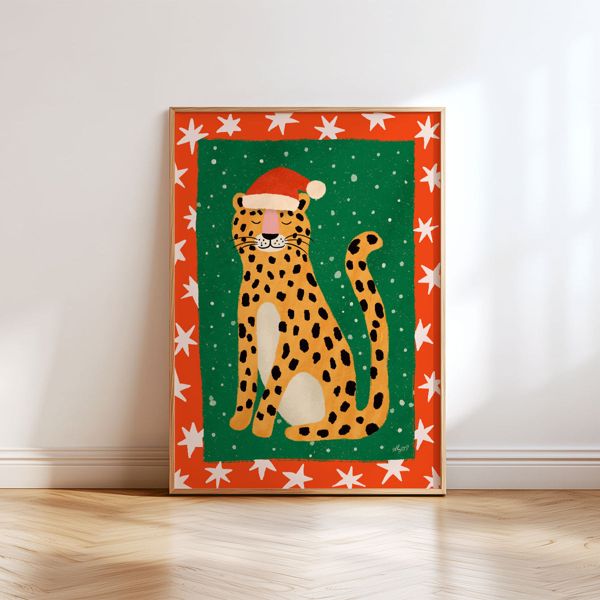 Christmas Tiger Poster