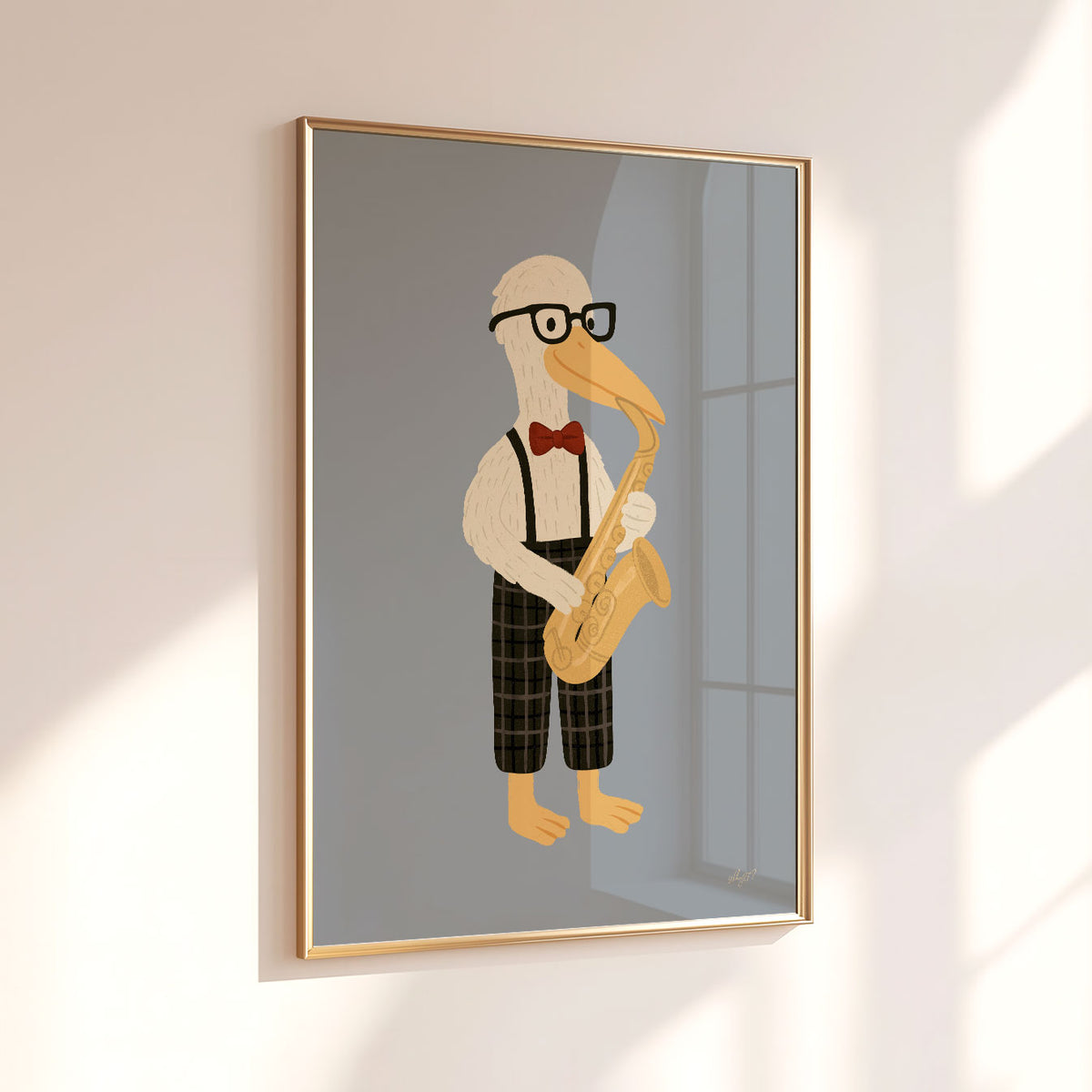 Saxophone Pelican Poster