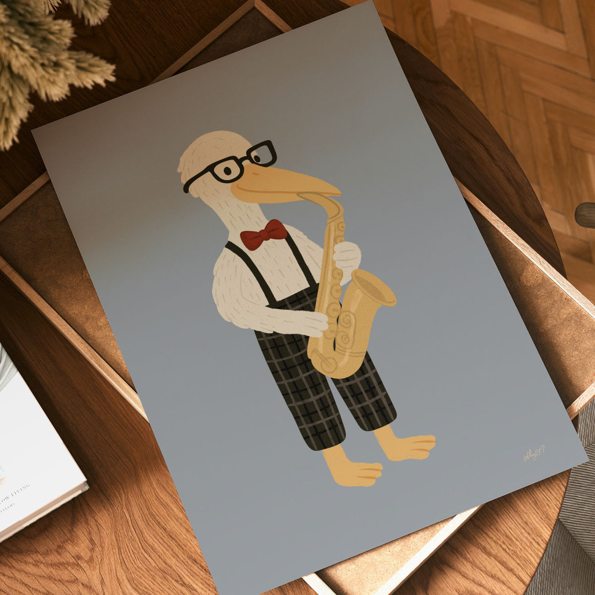 Saxophone Pelican Poster