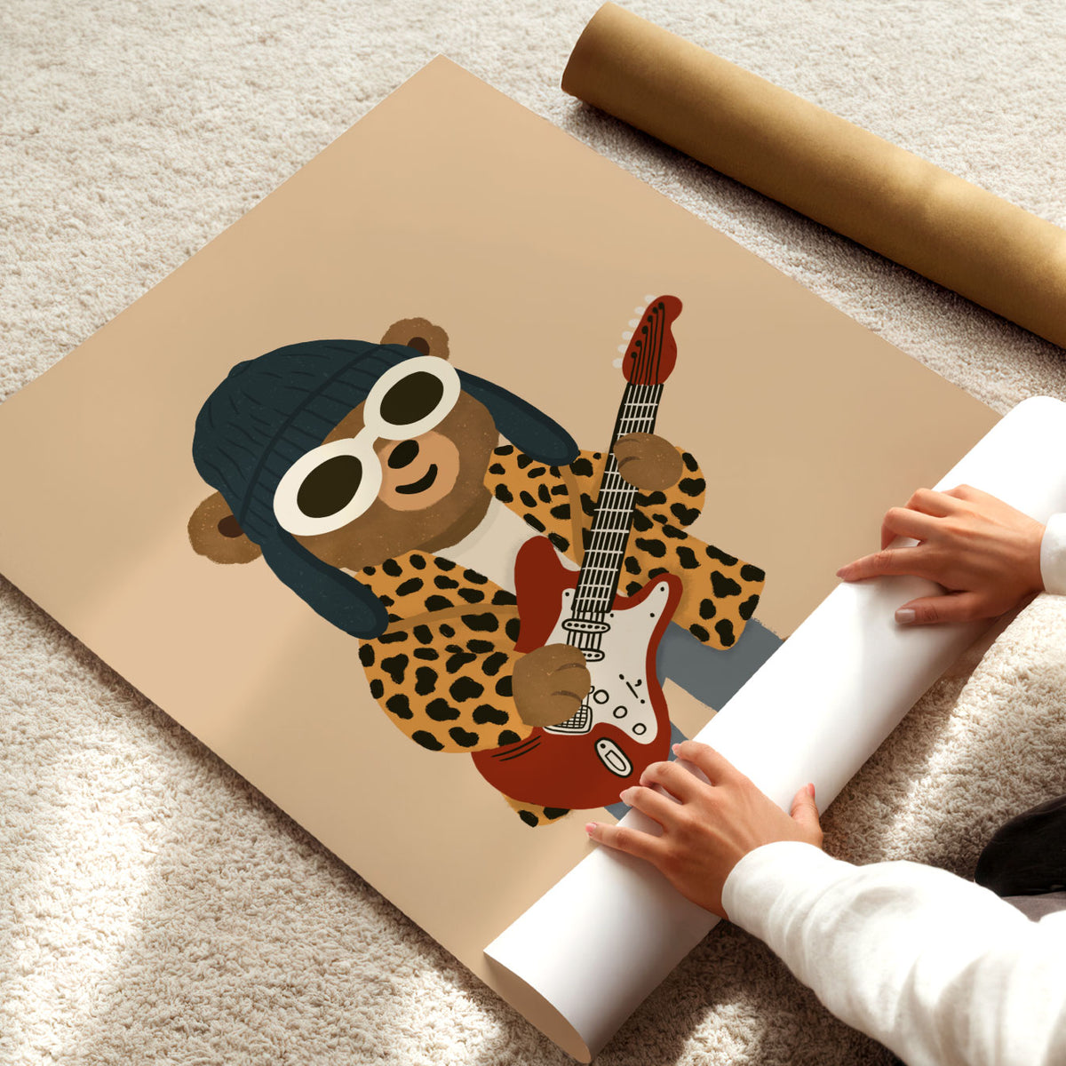 Grunge Bear Poster