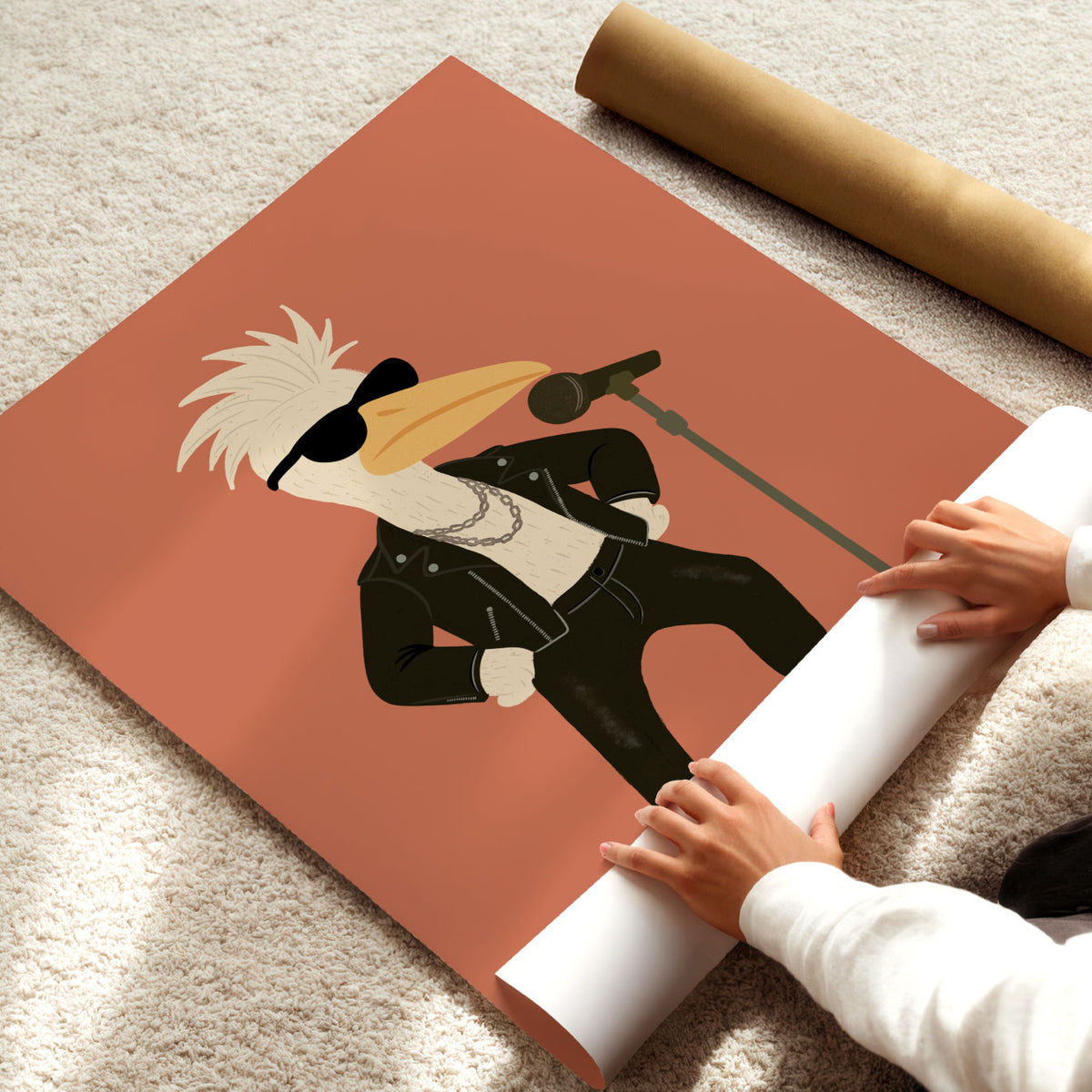 Singer Pelican Poster