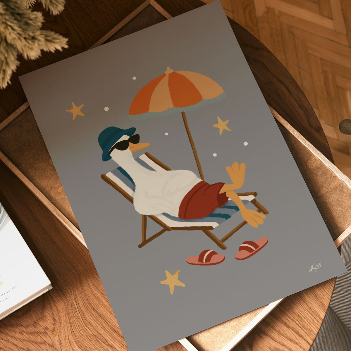 Beach Chair Goose Poster