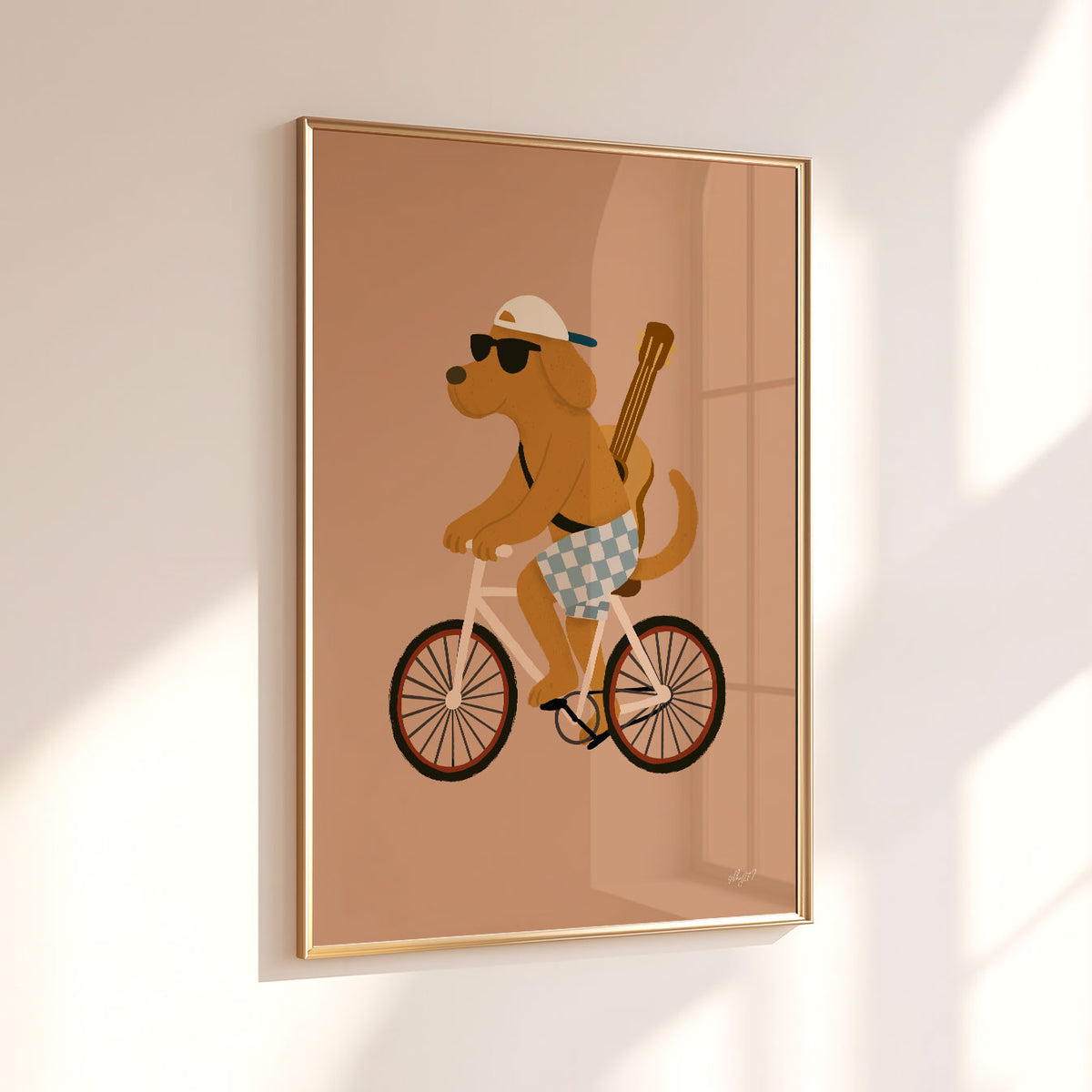 Bike Dog Star Poster