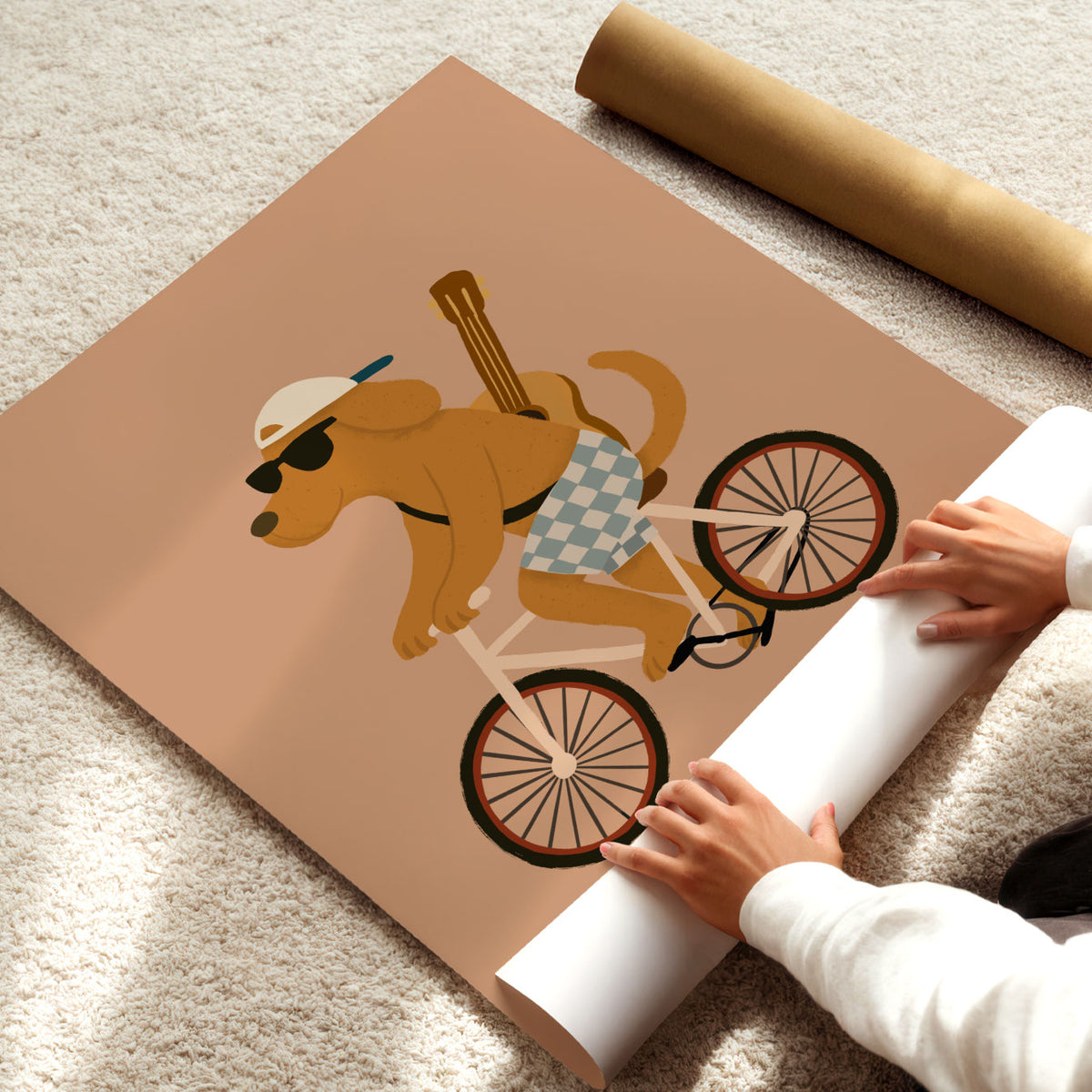 Bike Dog Star Poster