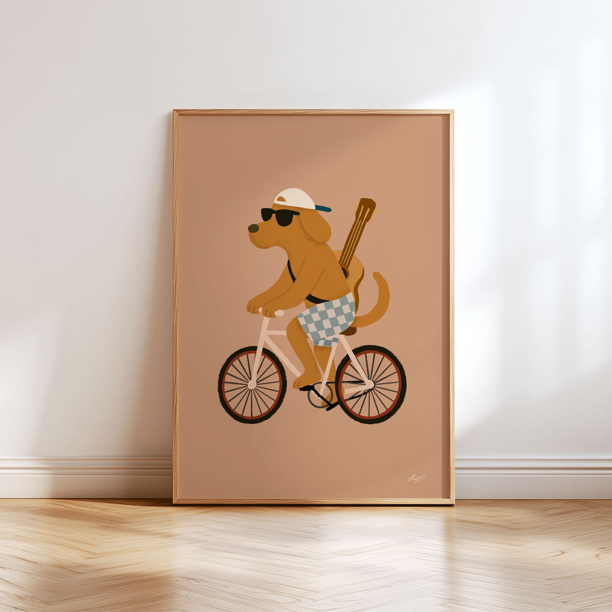 Bike Dog Star Poster