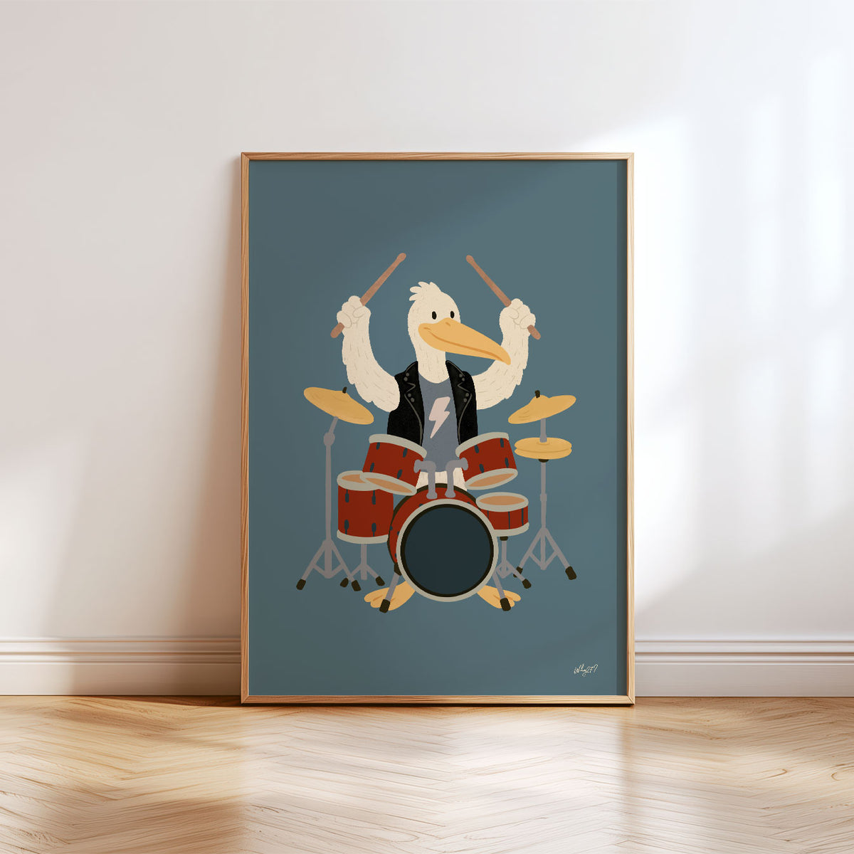 Drummer Pelican Poster