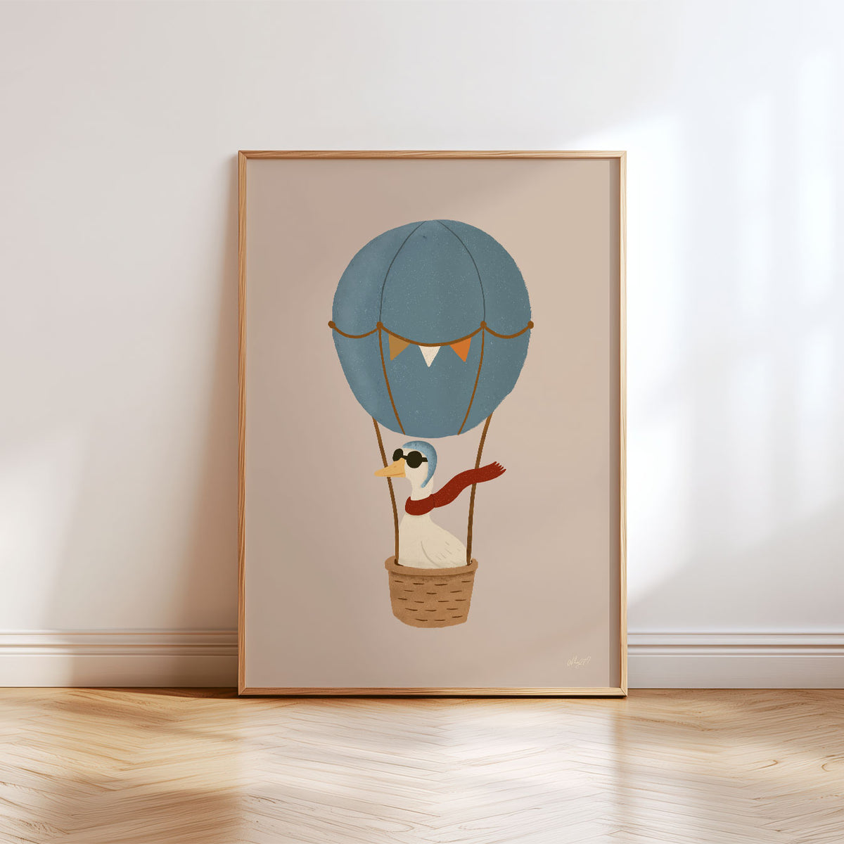 Goose Hot Air Balloon Poster