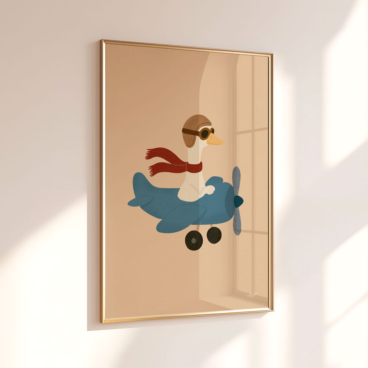 Goose In A Plane Poster