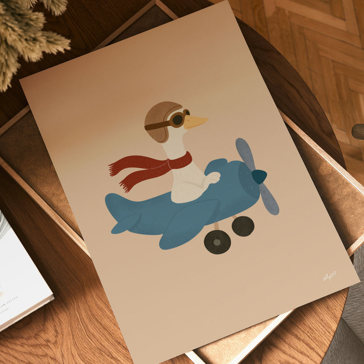 Goose In A Plane Poster