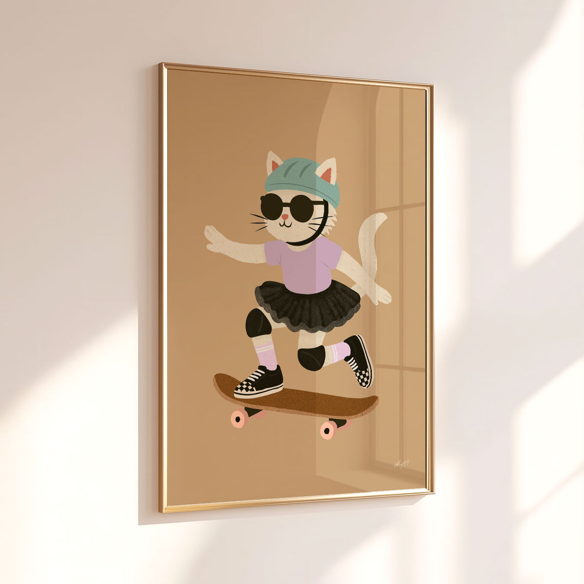 Skater Kitty Poster