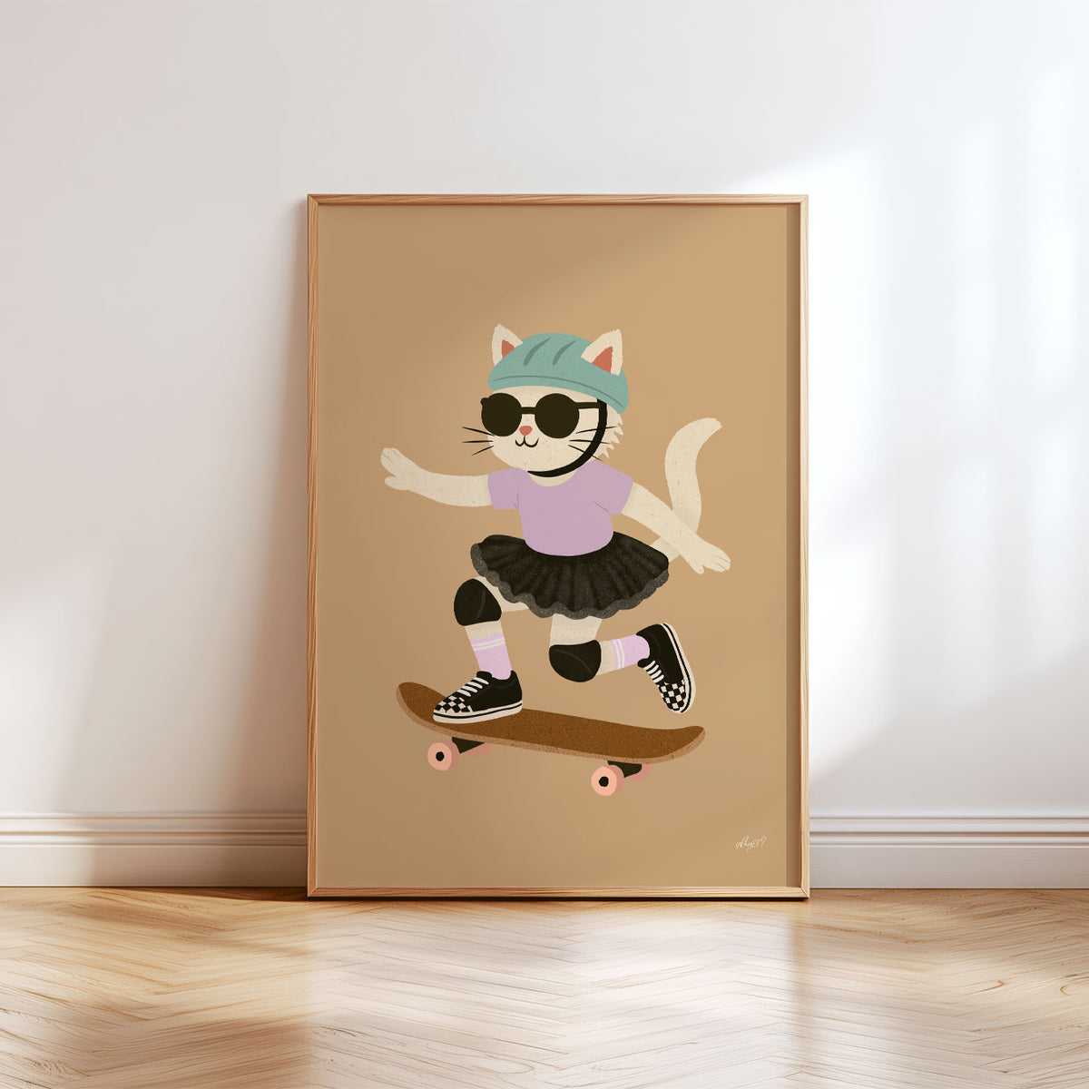 Skater Kitty Poster