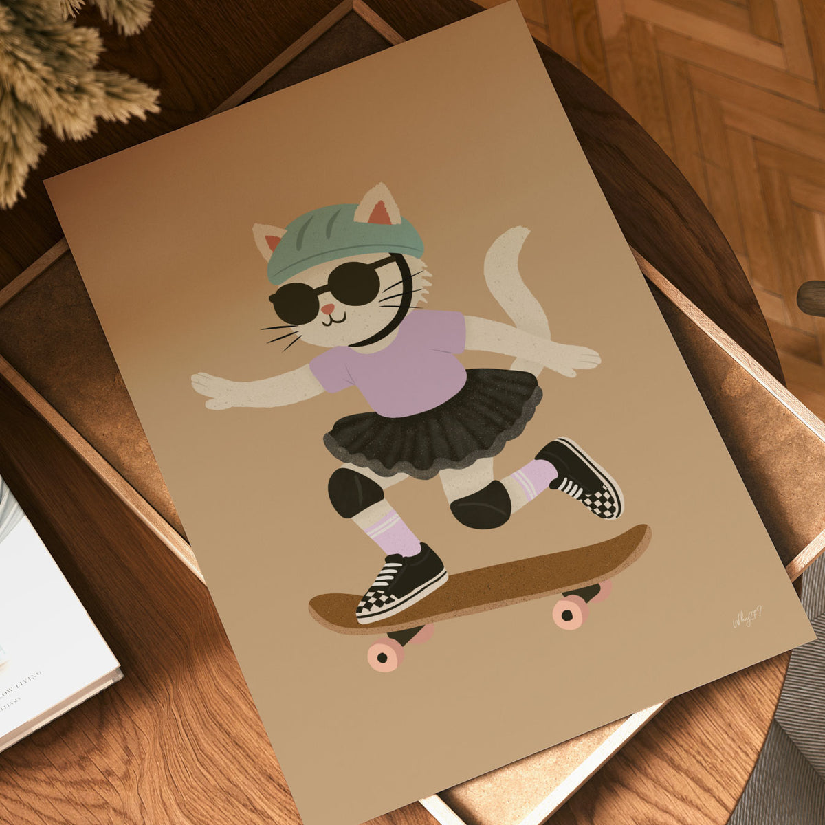 Skater Kitty Poster