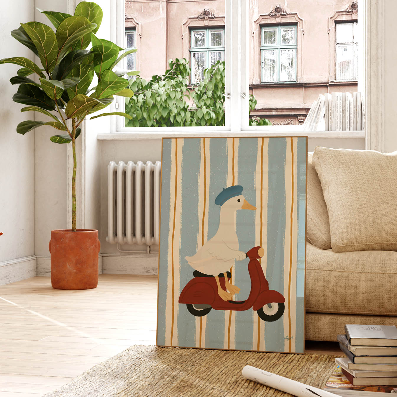 Vintage Roller-Gans-Poster