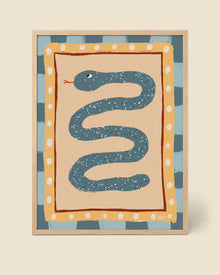 Poster Encadré Serpent Bleu