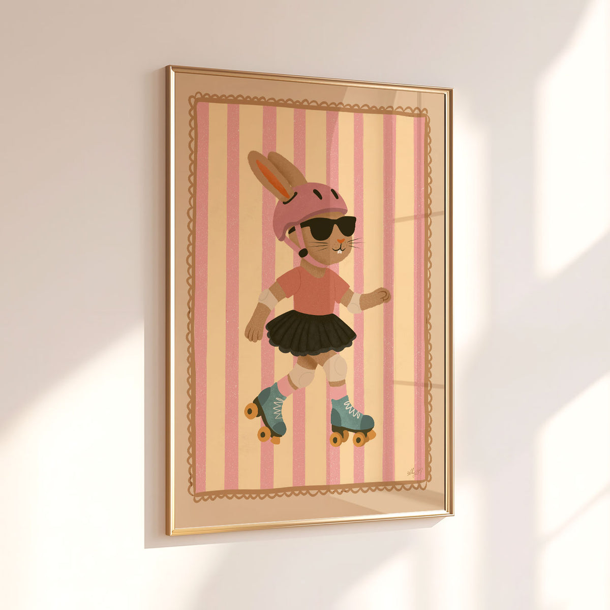 Skating Rabbit Poster