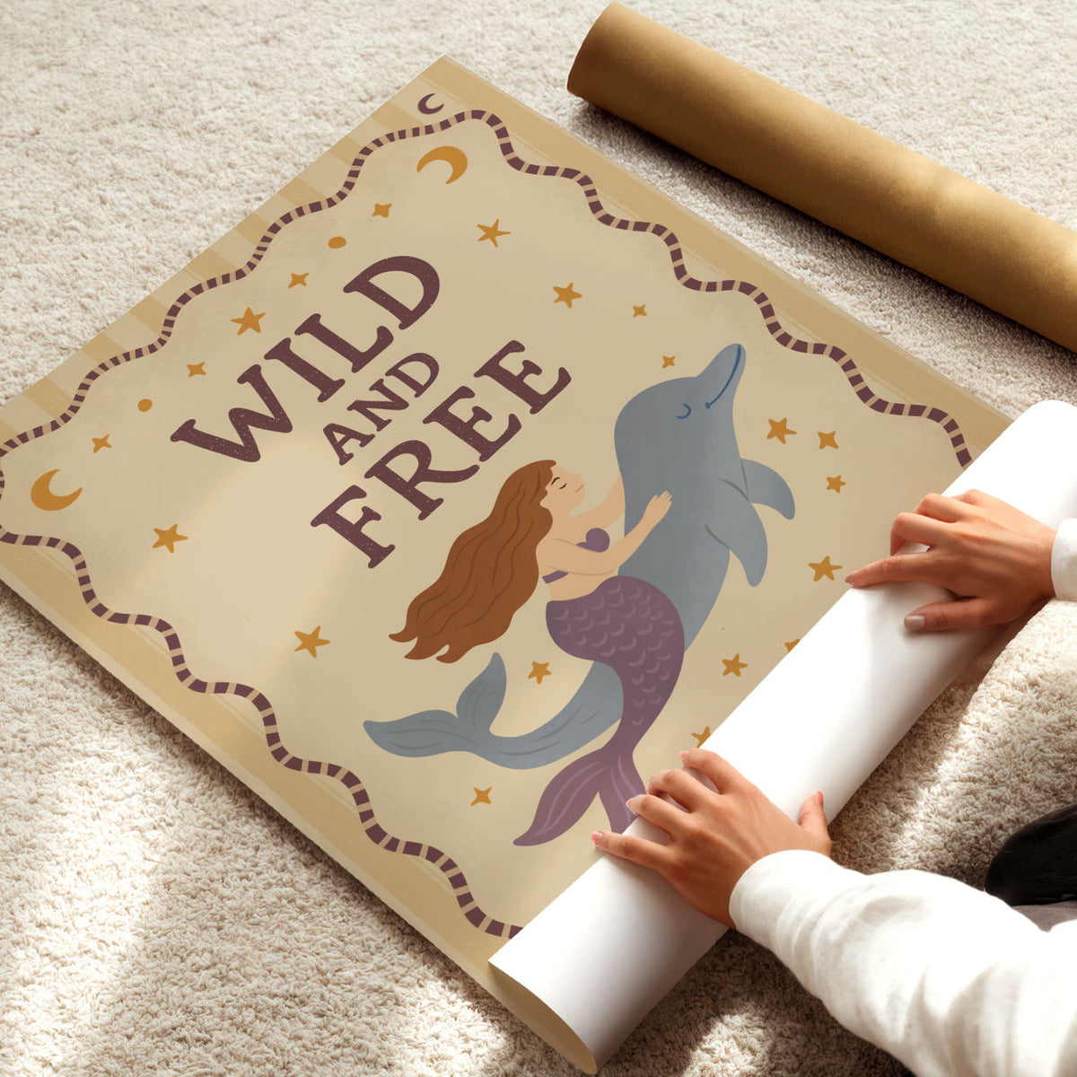 Wild And Free Mermaid Poster