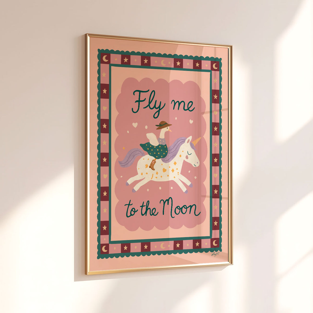Fly Me To The Moon Horse Poster