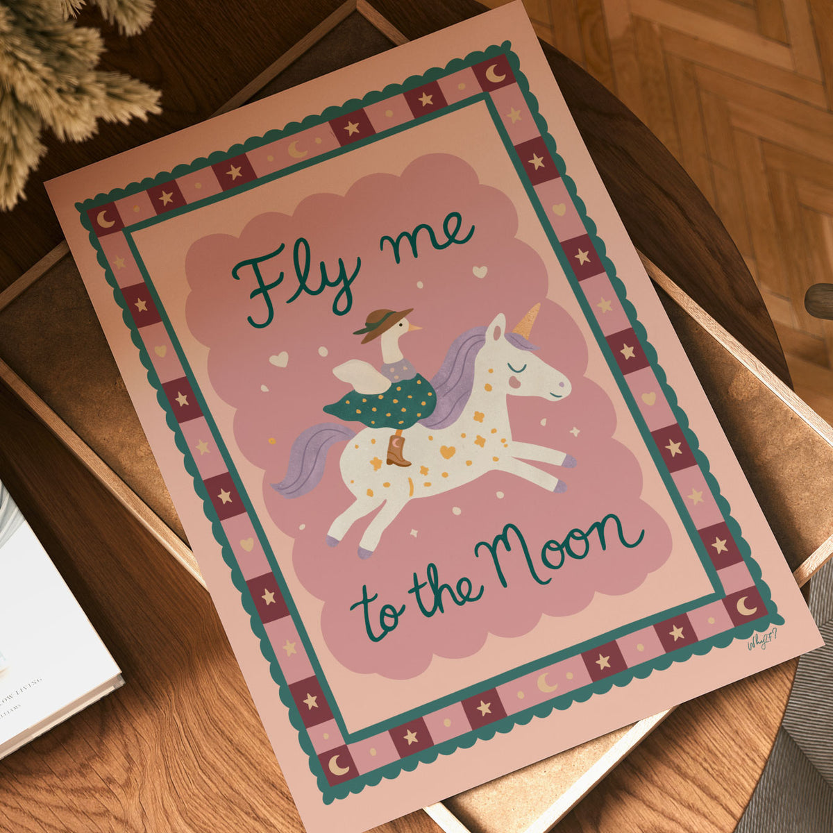 Fly Me To The Moon Horse Poster