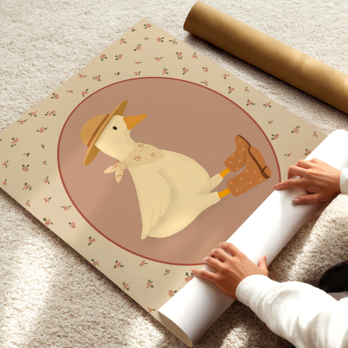 Duck Portrait Poster