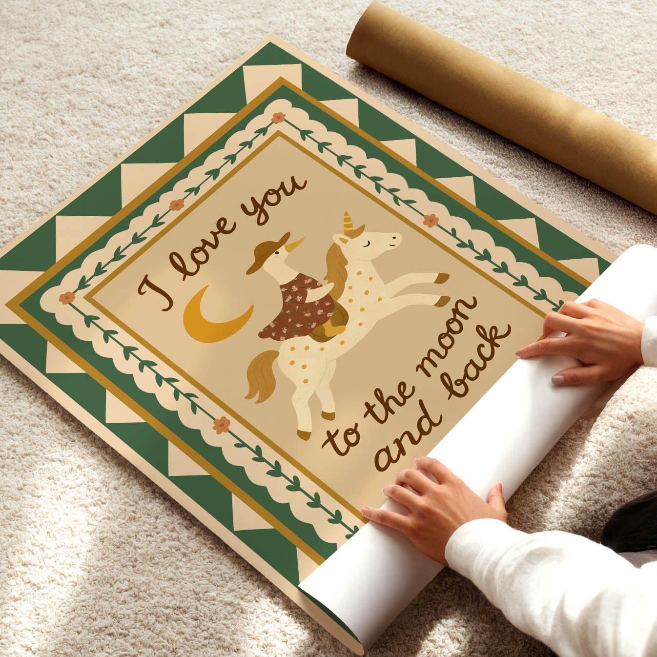 Ich liebe dich bis zum Mond und zurück Poster