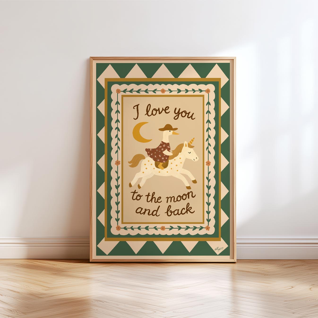 Ich liebe dich bis zum Mond und zurück Poster
