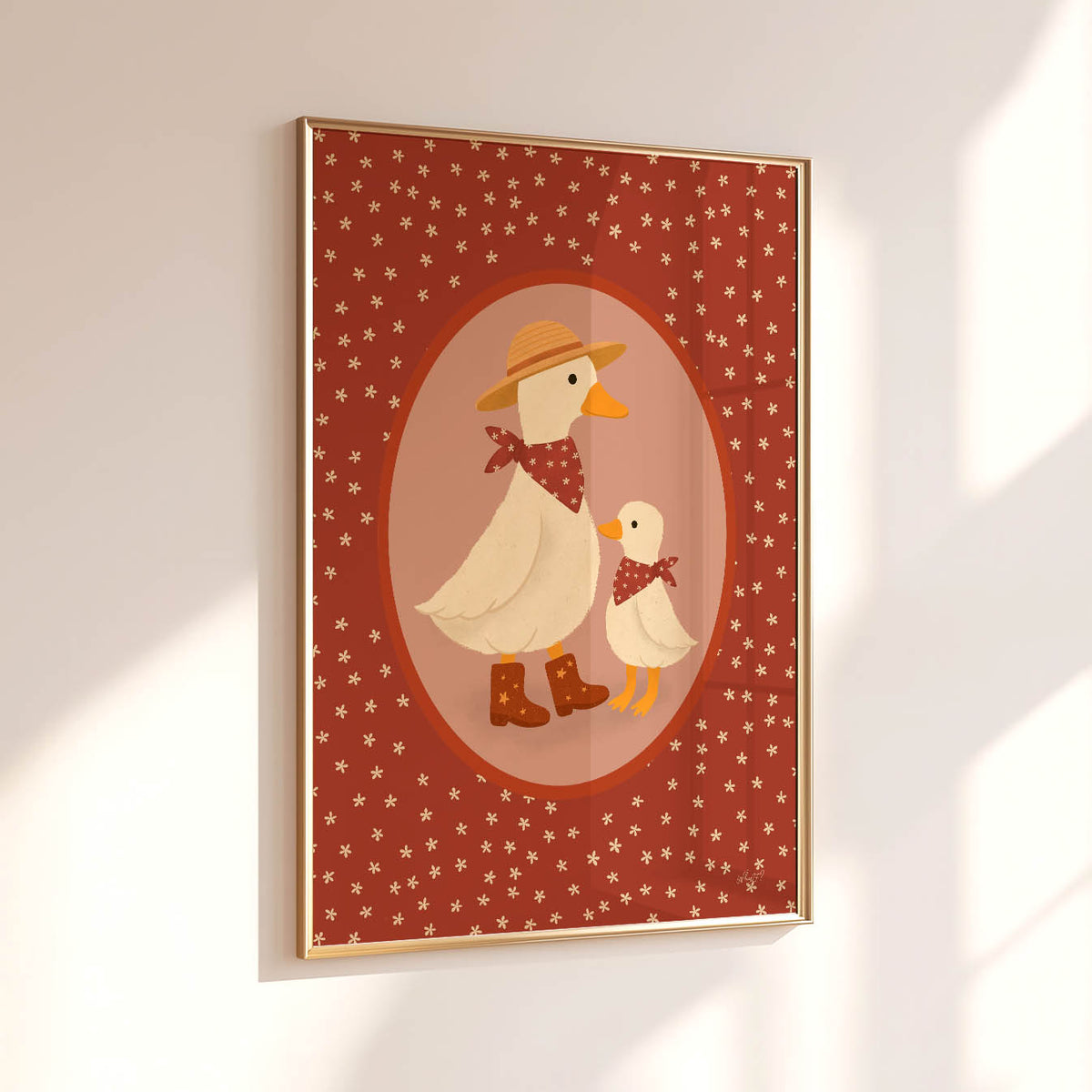 Kleine Entenfamilie Poster