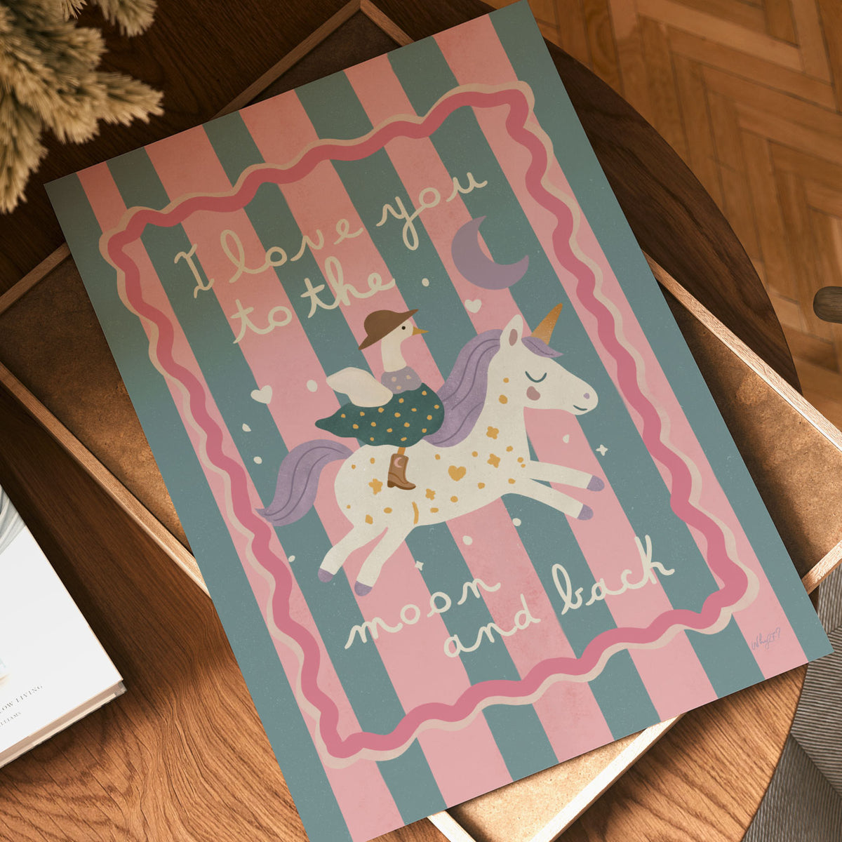 I Love You To The Moon Horse Poster