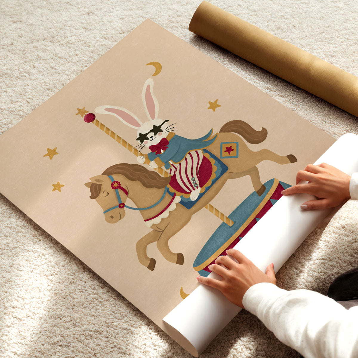 Kaninchen-Karussell Poster