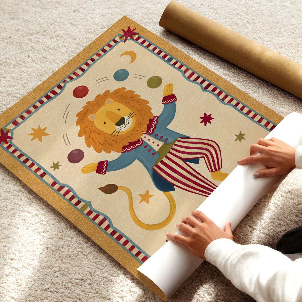 Circus Lion Poster