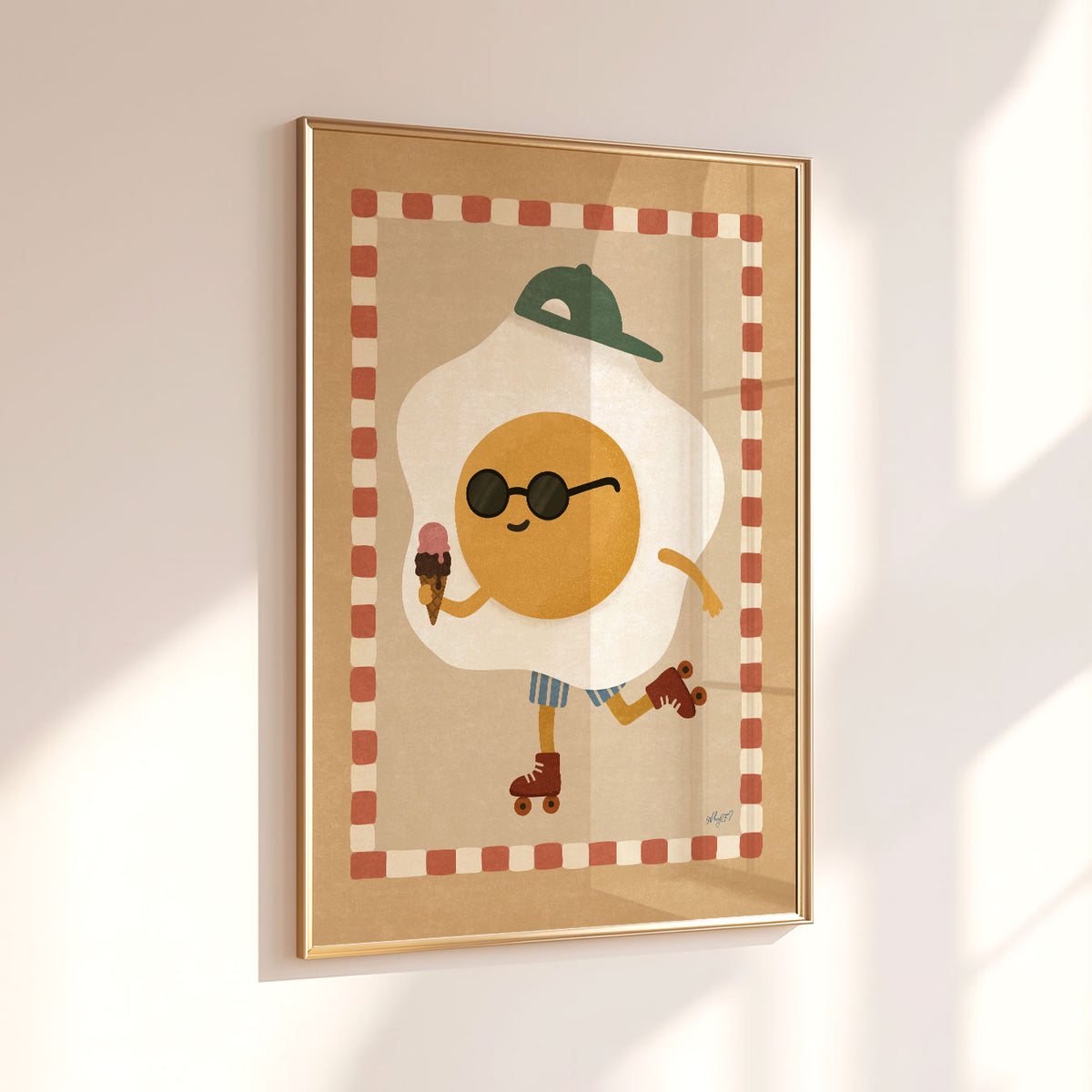 Fried Egg On Skates Poster