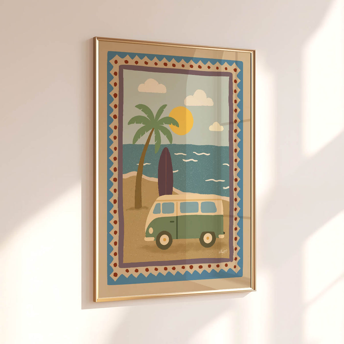 Surfer-Bulli Poster