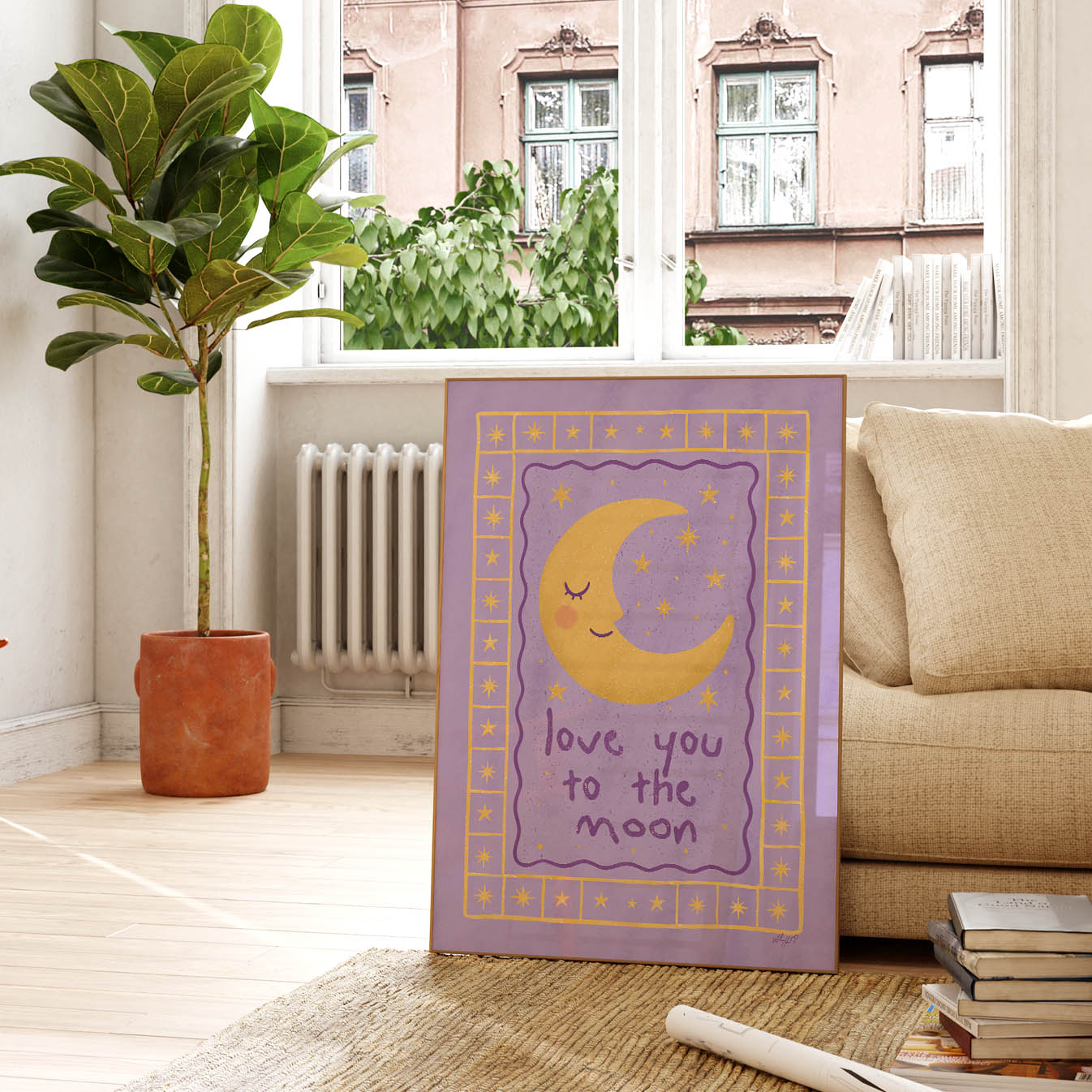 Love You to the Moon Poster