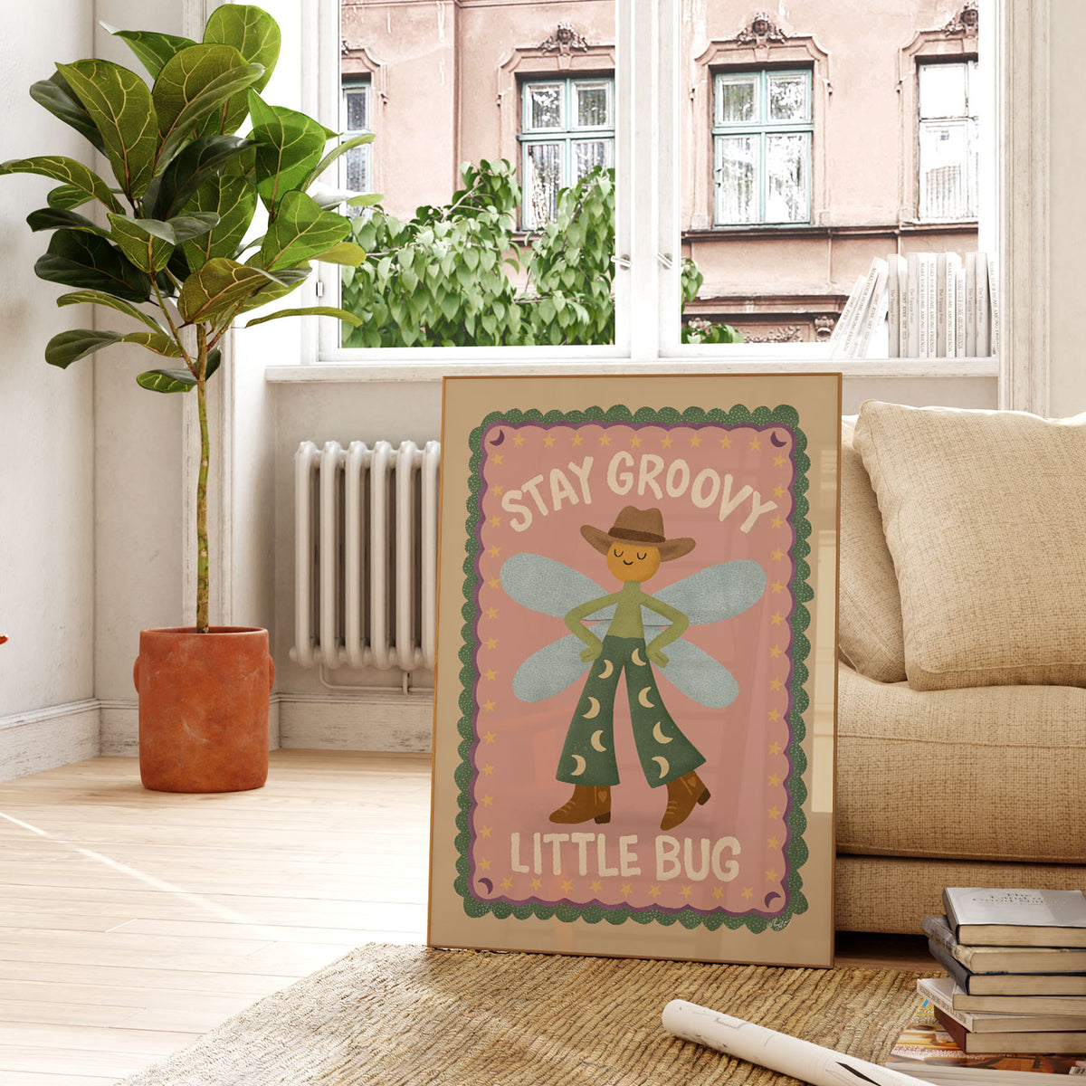 Stay Groovy Little Bug Poster