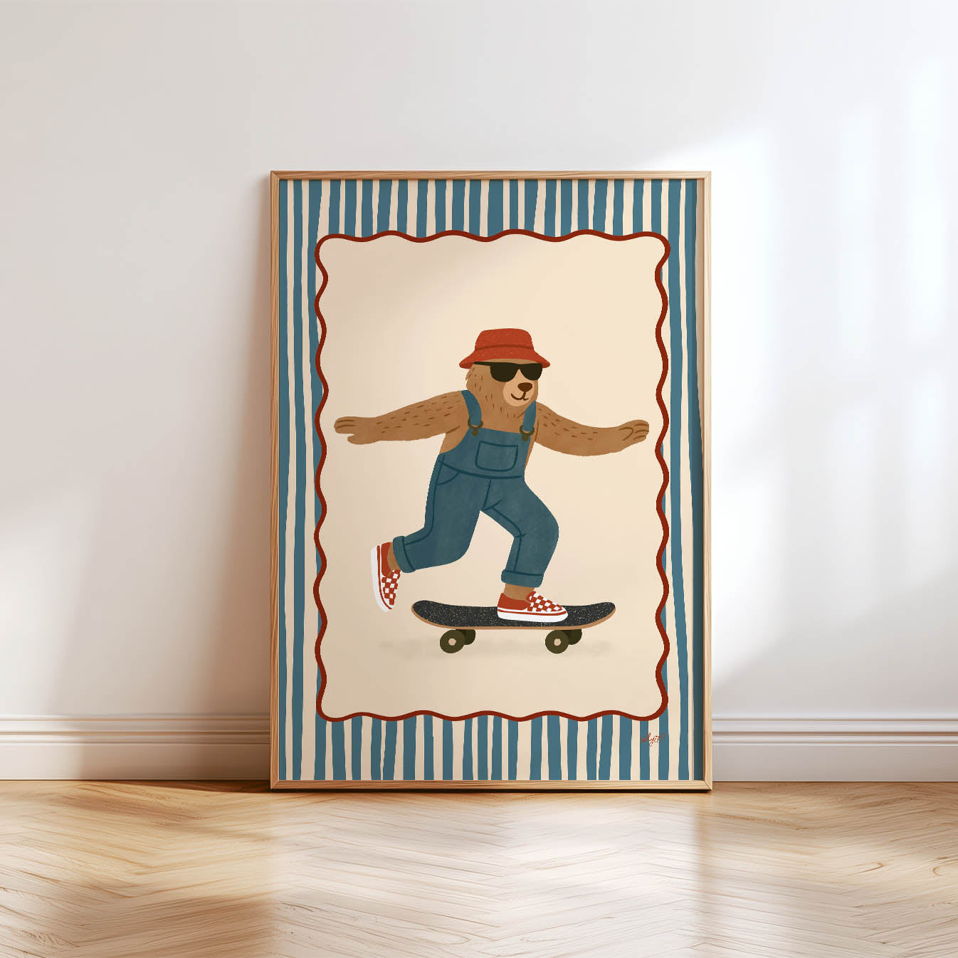 Cool Skater Bear Poster