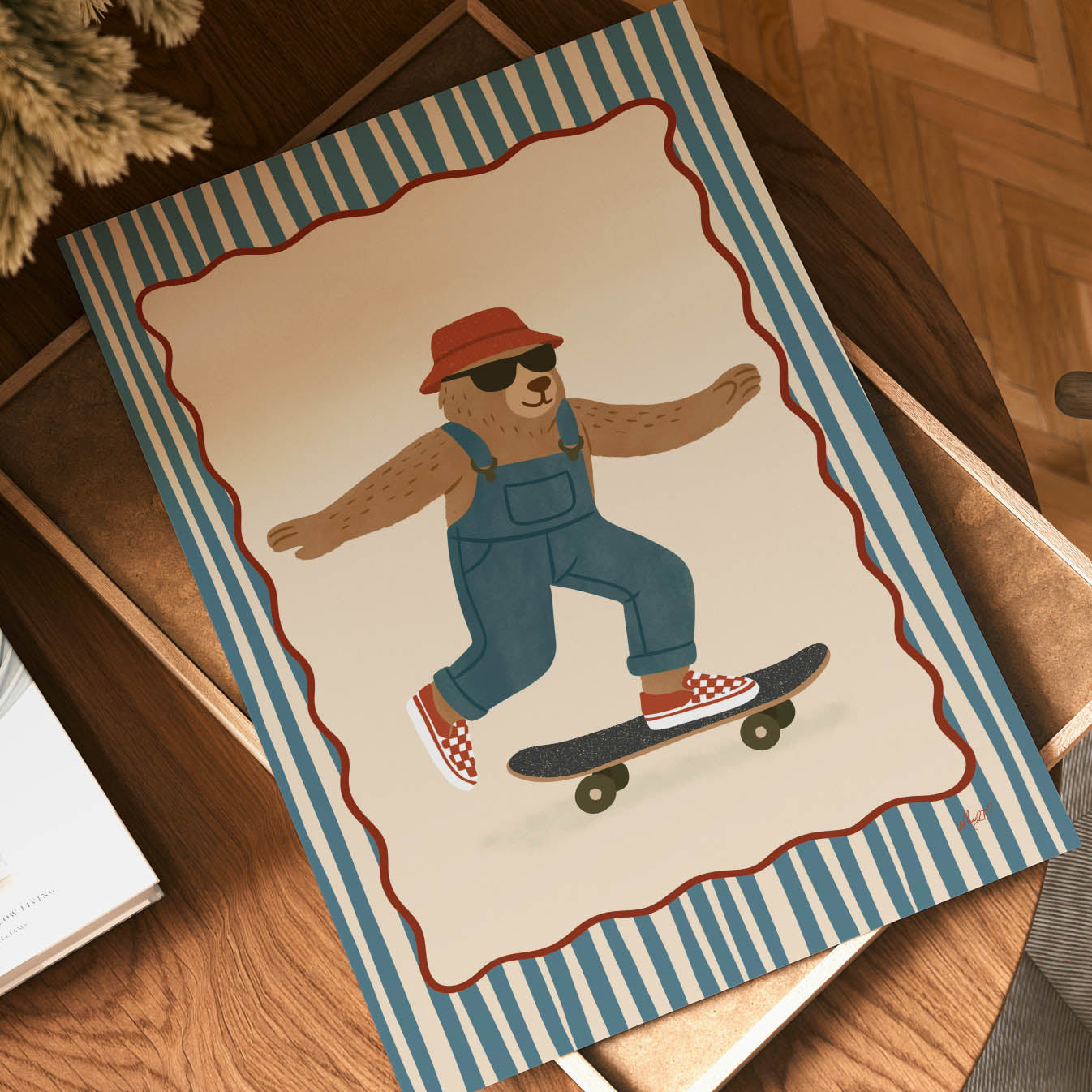 Cool Skater Bär Poster