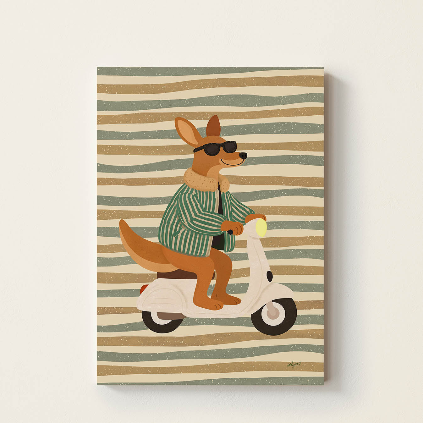 Cool Kangaroo Scooter Poster