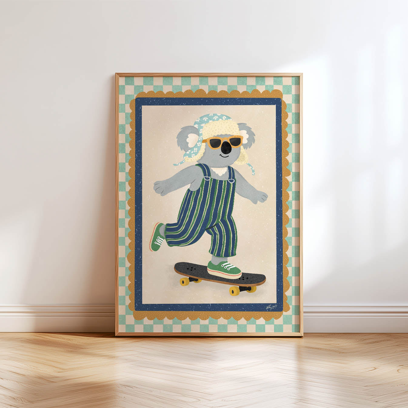 Cool Koala Skateboard Poster